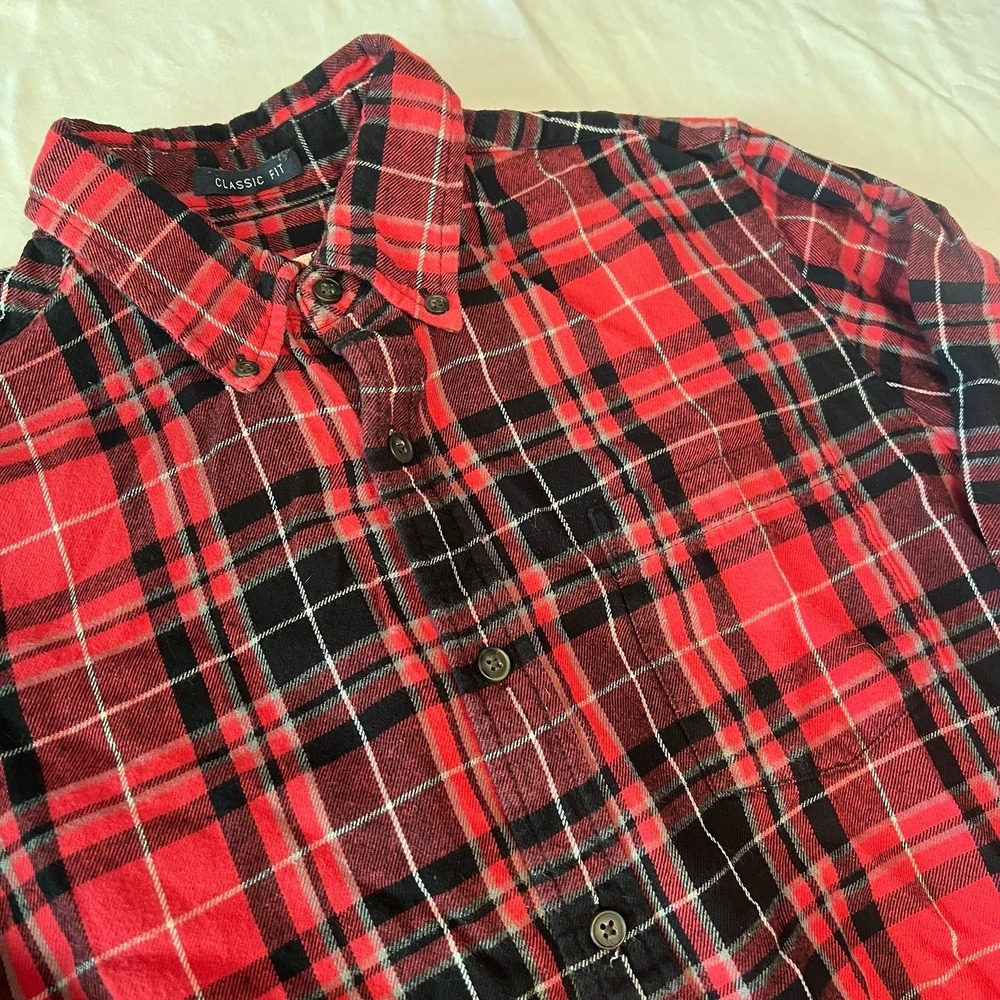 St. John's Bay Legacy Flannel 100% Cotton Shirt, Size Small (2612)